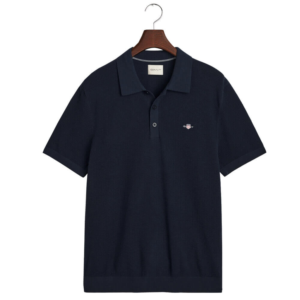 GANT Micro Textured Cotton Polo Shirt